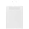 vidaXL Sacs en papier 250 pcs avec poign&eacute;es blanc 32x12x42 cm
