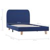 vidaXL Cadre de lit sans matelas bleu tissu 90x200 cm