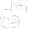 vidaXL Fauteuil de massage inclinable Cr&egrave;me Tissu