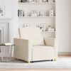 vidaXL Canap&eacute;-lit escamotable simple Blanc cr&egrave;me 90 x 165 x 87 cm