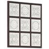 vidaXL Panneau mural sculpt&eacute; &agrave; la main MDF 60x60x1,5cm Marron et blanc