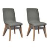 vidaXL Chaises &agrave; manger lot de 2 gris clair tissu et ch&ecirc;ne massif