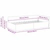 vidaXL Cadre de lit d'angle Taupe 90 cm x 190 cm Velours