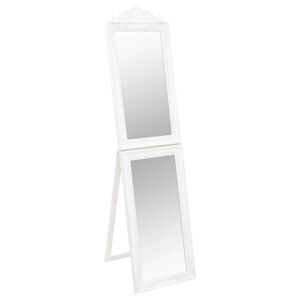 vidaXL Miroir sur pied Blanc 40x160 cm