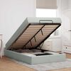 vidaXL Cadre de lit avec matelas avec matelas 2 pcs Gris clair Velours