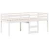 vidaXL Lit haut sans matelas blanc 75x190 cm bois de pin massif