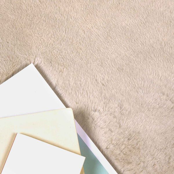 vidaXL Tapis en fausse anti-d&eacute;rapant Olite Taupe 60 x 110 cm Polyester