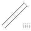 vidaXL Grille r&eacute;glable de s&eacute;curit&eacute; de fen&ecirc;tres et 2 barres 700-1050 mm