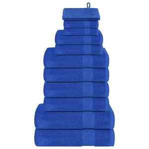 vidaXL Ensemble de serviettes FROGN 12 pcs bleu 360 g/m&sup2;