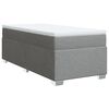vidaXL Sommier &agrave; lattes de lit avec matelas Gris clair 100x200cm Tissu