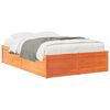 vidaXL Cadre de lit sans matelas cire marron 120x190cm bois pin massif
