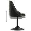 vidaXL Chaise &agrave; manger Gris fonc&eacute; Velours