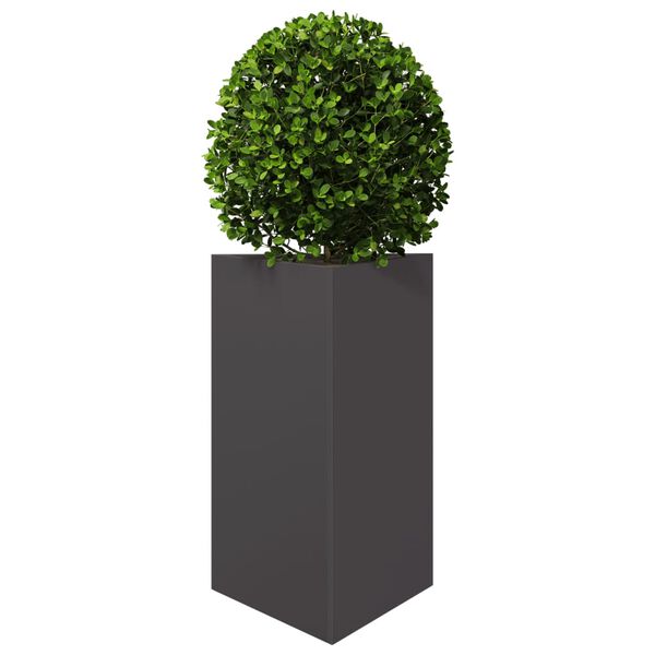 vidaXL Jardini&egrave;re noir triangulaire 50x43x75 cm acier