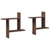 vidaXL &Eacute;tag&egrave;res murales 2pcs ch&ecirc;ne marron 50x12x50cm bois d'ing&eacute;nierie