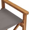 vidaXL Chaise de metteur en scène Bois de teck solide Gris