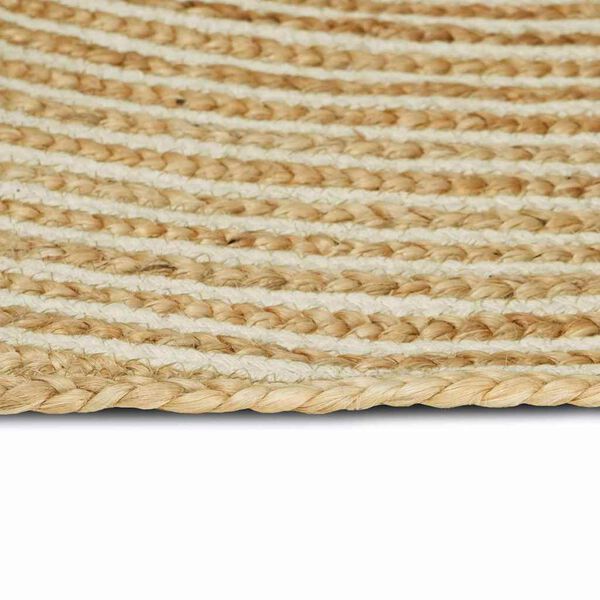 vidaXL Tapis Naturel et Blanc 205 x 305 cm Jute