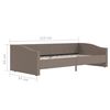 vidaXL Lit avec USB Taupe Tissu 90x200 cm