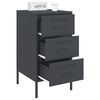 vidaXL Table de chevet 2 pcs anthracite 36x39x68 cm acier