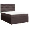 vidaXL Sommier &agrave; lattes de lit avec matelas Marron fonc&eacute; 140x200 cm