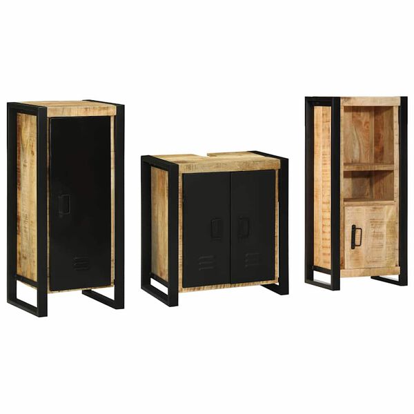 vidaXL Ensemble de mobilier de salle de bain avec tiroir 3 pcs