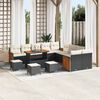 vidaXL Ensemble de canap&eacute; de jardin 18 pcs Noir et Cr&egrave;me polyrotin