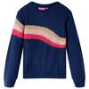 vidaXL Pull-over tricot&eacute; pour enfants bleu marine 140