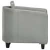 vidaXL Fauteuil gris cuir v&eacute;ritable
