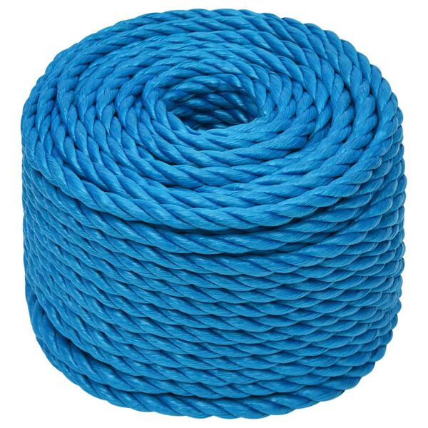 vidaXL Corde de travail Bleu 24 mm 50 m polypropyl&egrave;ne