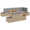 vidaXL Ensemble de canap&eacute; de jardin 9 pcs Beige Poly rotin