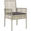 vidaXL Ensemble de salle &agrave; manger pour jardin 7 pcs Gris clair