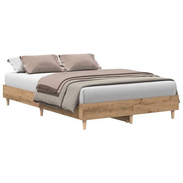 vidaXL Cadre de lit sans matelas ch&ecirc;ne artisanal 120x200 cm