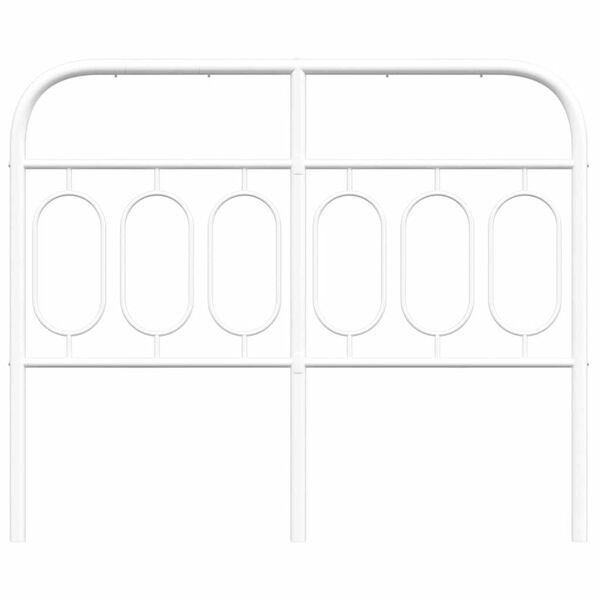 vidaXL T&ecirc;te de lit de remplacement m&eacute;tal blanc 120 cm