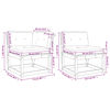 vidaXL Salon de jardin 5 pcs avec coussins bois de pin massif