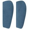 vidaXL Sommier &agrave; lattes de lit et matelas Bleu fonc&eacute; 200x200cm Velours