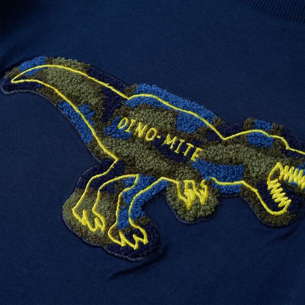 T-shirt enfants &agrave; manches longues bleu marine 128