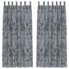 vidaXL Rideaux en velours 2 pcs Gris Argenté 225 x 140 cm Velours