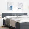 vidaXL T&ecirc;te de lit avec t&ecirc;te de lit Gris fonc&eacute; 200 cm Cuir synth&eacute;tique