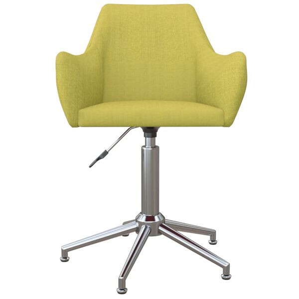 vidaXL Chaises pivotantes &agrave; manger lot de 2 vert tissu
