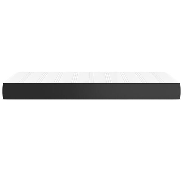 vidaXL Matelas de lit &agrave; ressorts ensach&eacute;s fermet&eacute; moyenne Noir 80x200x20 cm Similicuir