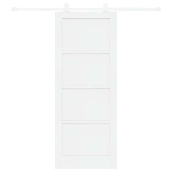 vidaXL Porte coulissante ORKDAL Blanc 83 x 211 cm Pin massif