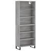 vidaXL Buffet sonoma gris 69,5x32,5x180 cm bois d'ing&eacute;nierie