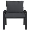 vidaXL Chaises de jardin avec coussins gris lot de 2 68x76x79 cm acier