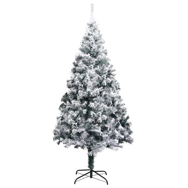 vidaXL Sapin de No&euml;l artificiel avec neige floqu&eacute;e vert 180 cm PVC