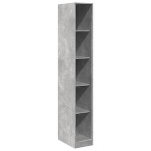 vidaXL Garde-robe gris b&eacute;ton 30x50x200 cm bois d'ing&eacute;nierie