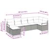 vidaXL Ensemble de Canap&eacute;s avec coussin 7 pcs Gris clair polyrotin
