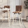 vidaXL Tabourets de bar lot de 2 taupe tissu
