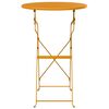 vidaXL Table bistrot Moutarde &Oslash;50x71 cm Acier rev&ecirc;tu de poudre
