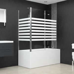 vidaXL Enclos de bain 120x68x130 cm verre tremp&eacute; rayures