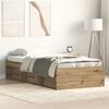 vidaXL Cadre de lit sans matelas ch&ecirc;ne artisanal 100x200 cm