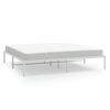 vidaXL Cadre de lit m&eacute;tal sans matelas blanc 193x203 cm